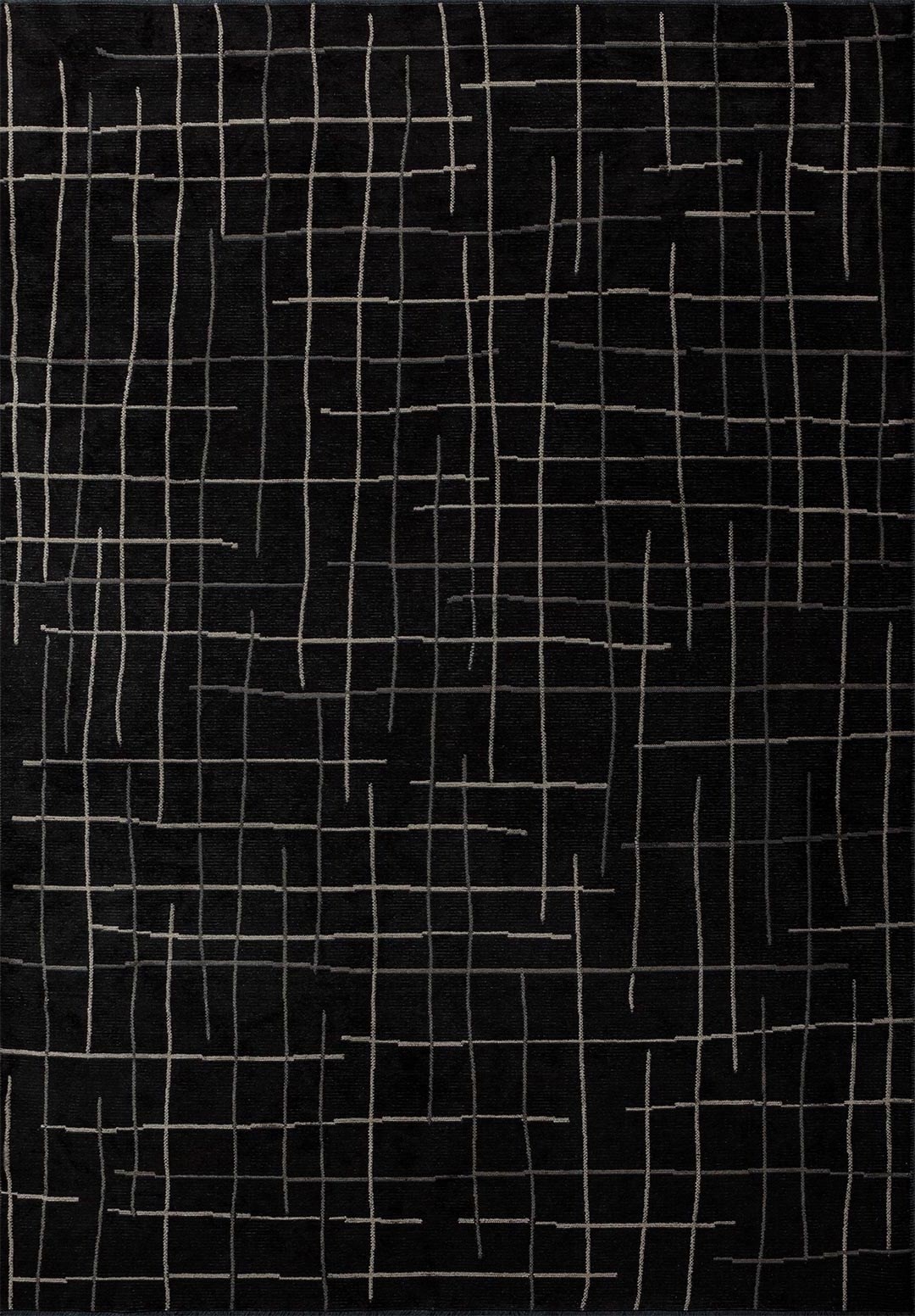 BROOKLYN ANTHRACITE - BLACK - BEIGE RUG - 1