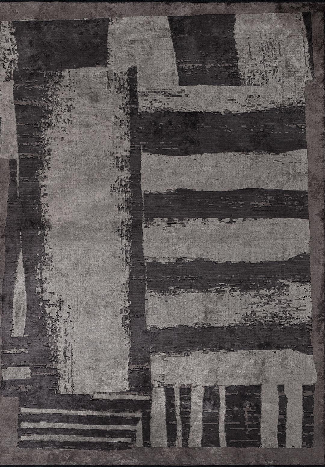 CAMBRIDGE CHARCOAL - DARK GREY - CREAM RUG - 1