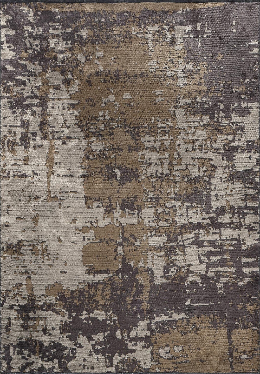 CORFU CHARCOAL - LIGHT BROWN - CREAM RUG - 1