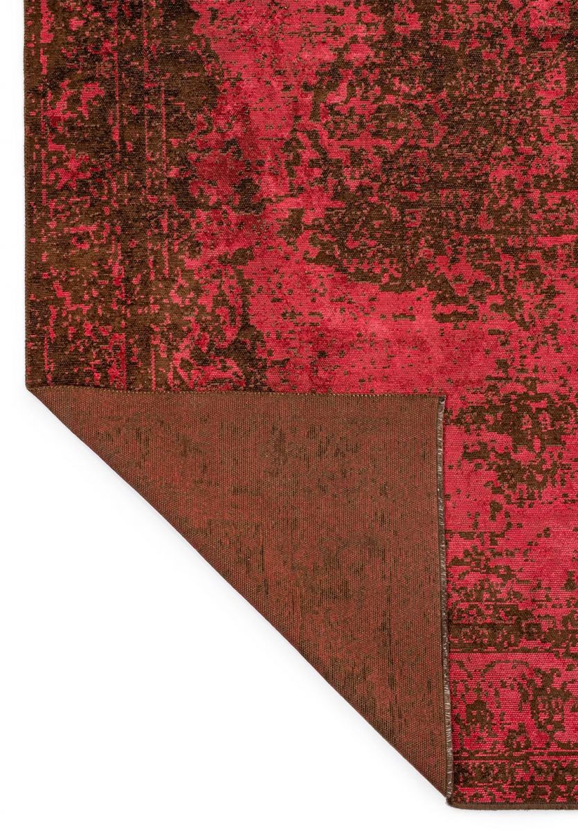 MEDALLION DARK BROWN - MAGENTA RUG