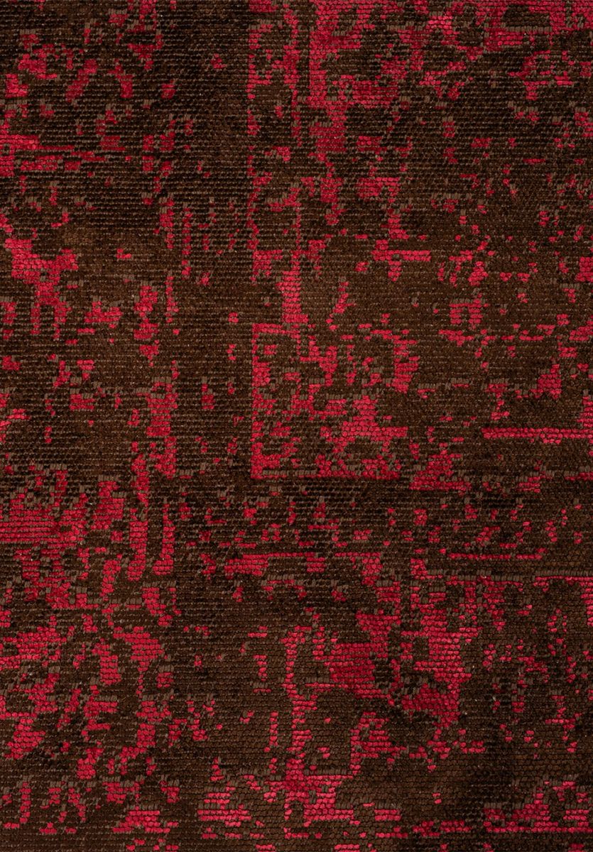 MEDALLION DARK BROWN - MAGENTA RUG