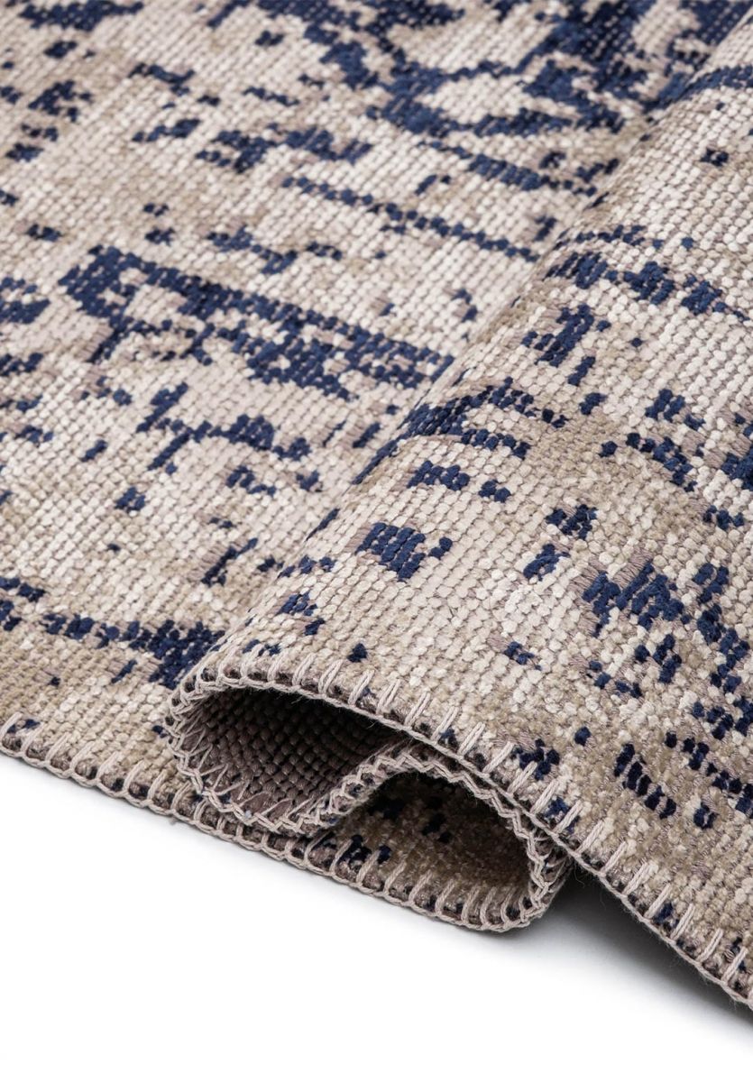 MEDALLION BEIGE - DARK NAVY RUG