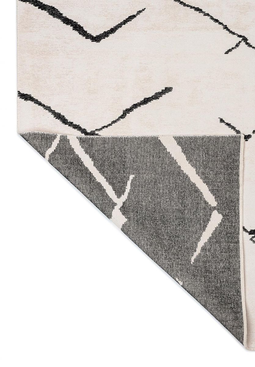WAVE BLACK - ECRU RUG