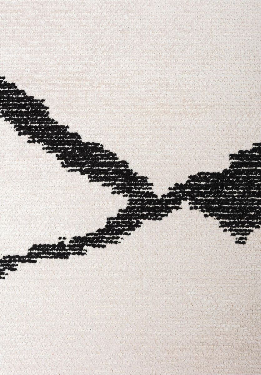 WAVE BLACK - ECRU RUG