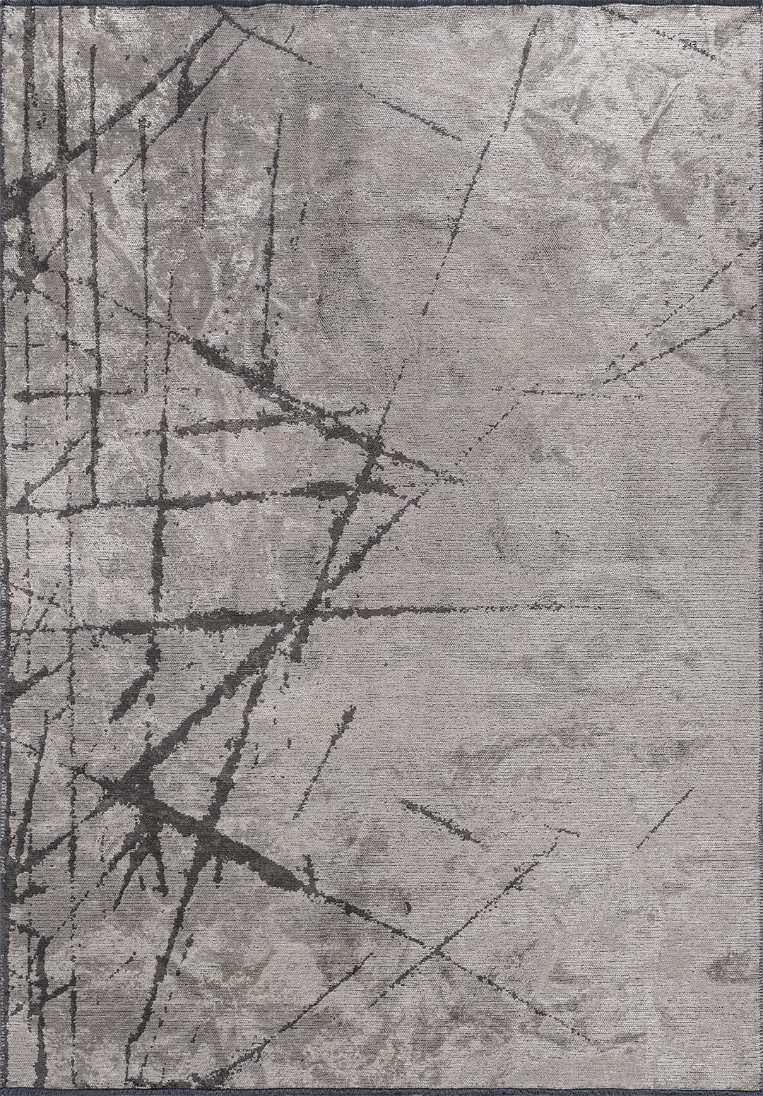 CRACK ANTHRACITE - CREAM RUG - 1