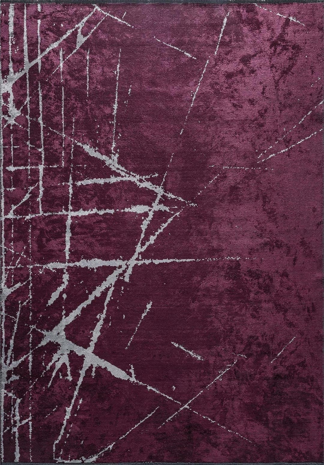 CRACK ICE BLUE - DARK DAMSON RUG - 1