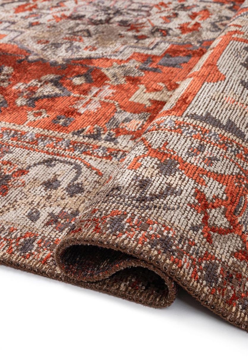 CITADEL BEIGE - ICE BLUE - DARK TERRA - CHARCOAL RUG