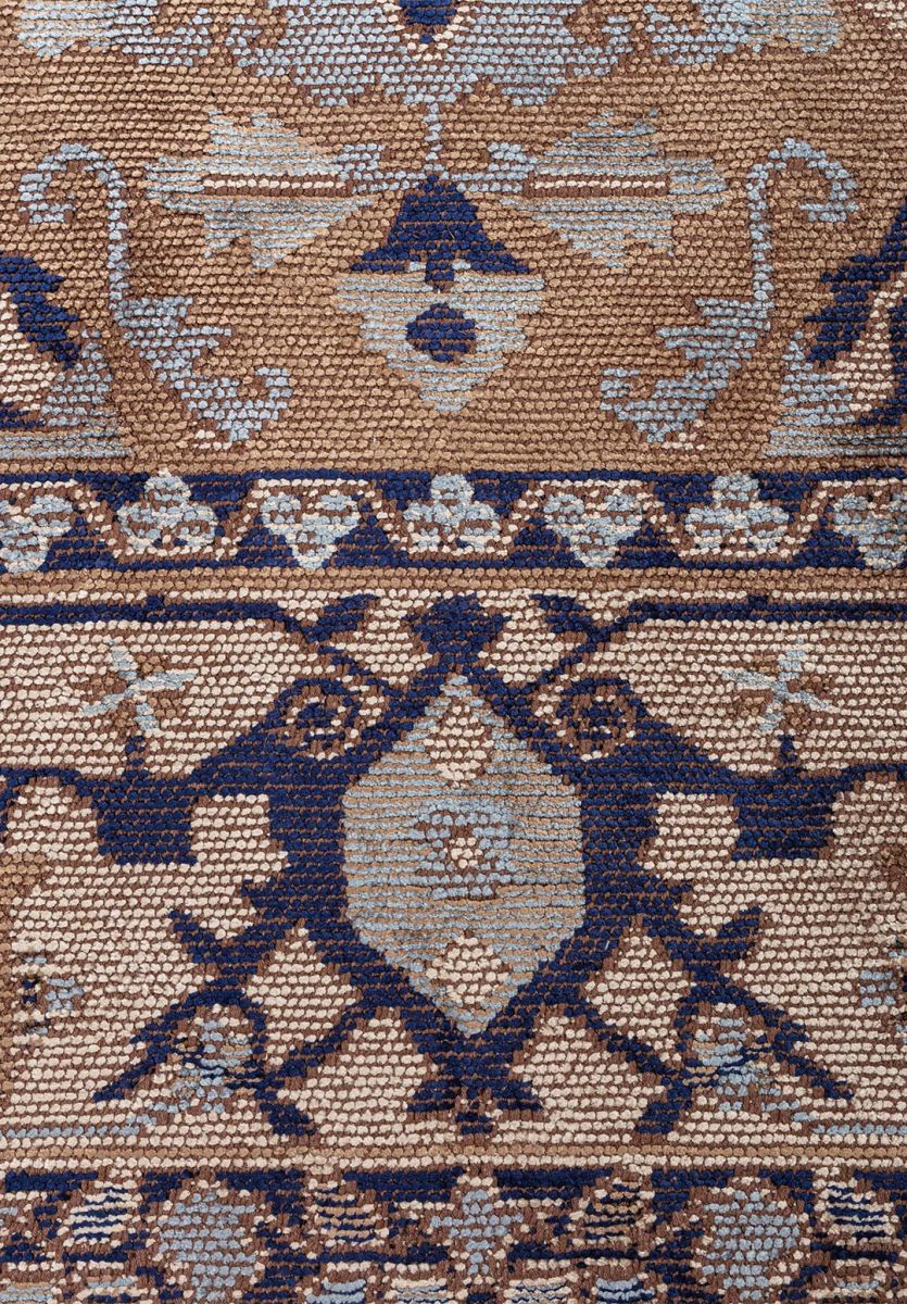CITADEL MINK - BEIGE - DARK NAVY - BLUE RUG