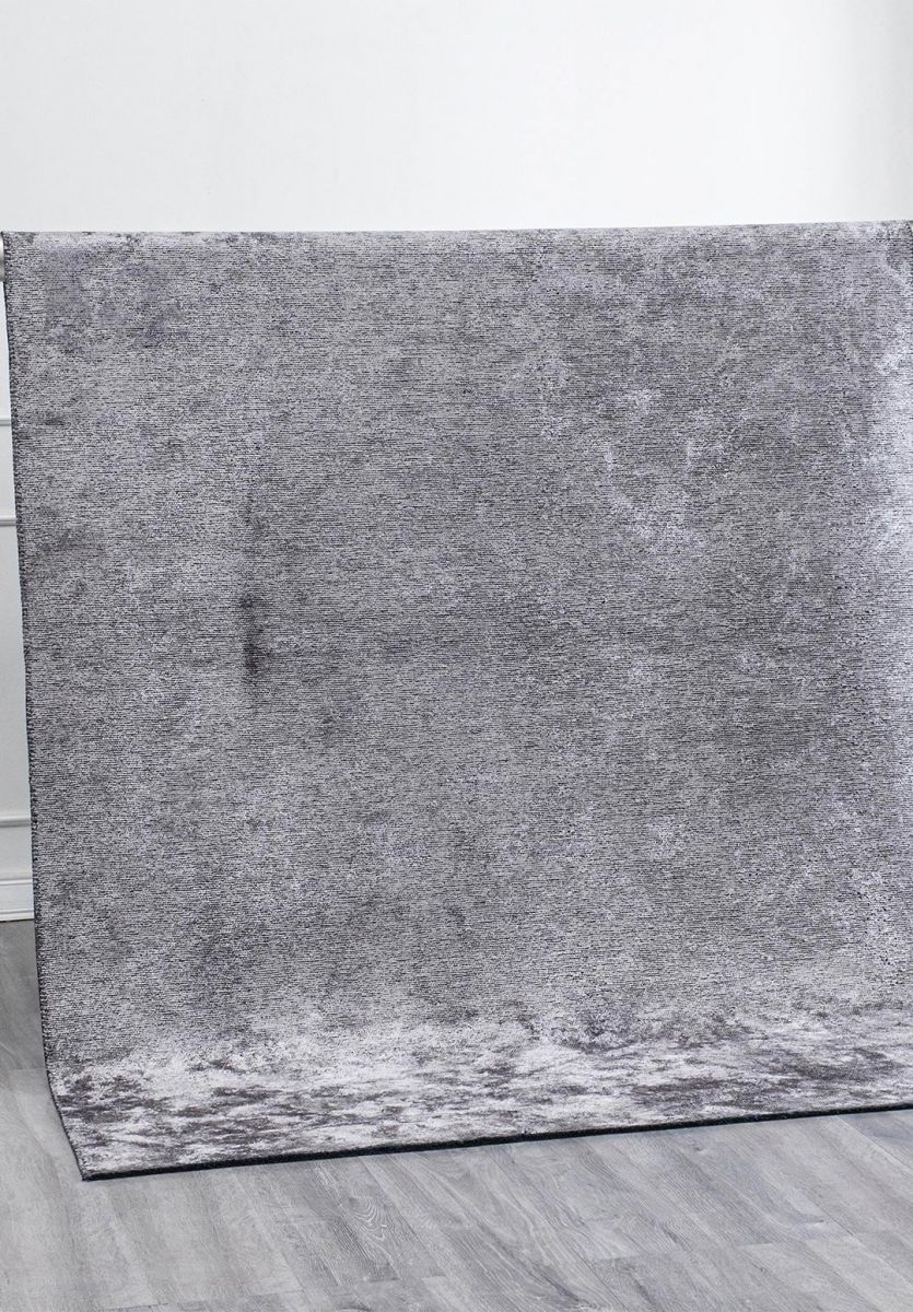 HAZE LIGHT GREY - BLACK RUG
