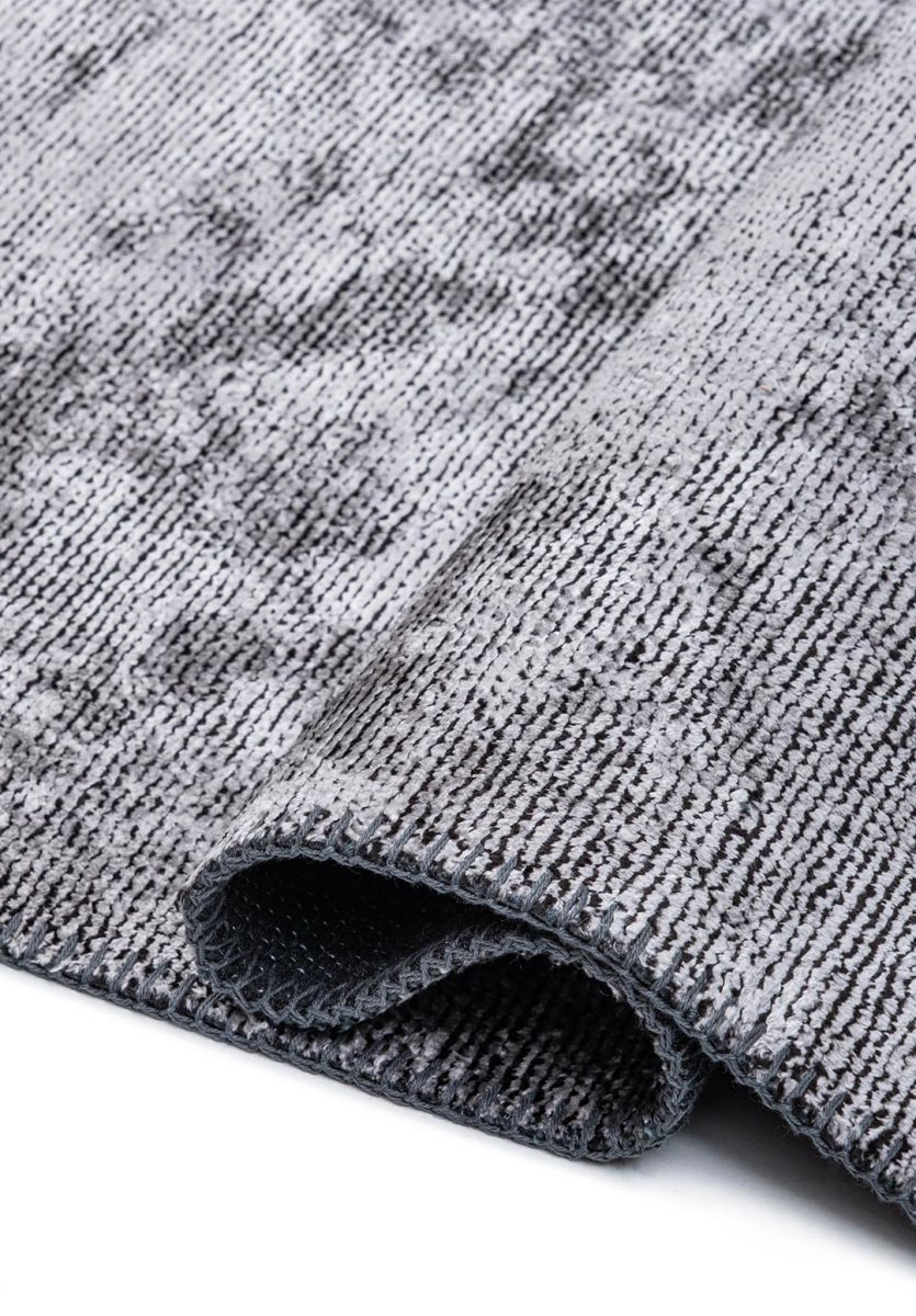 HAZE LIGHT GREY - BLACK RUG