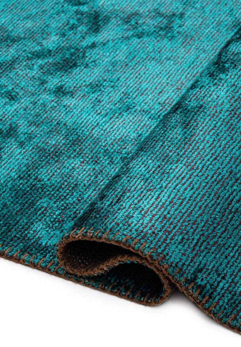 COAST DARK TURQUOISE - DARK BURGUNDY RUG