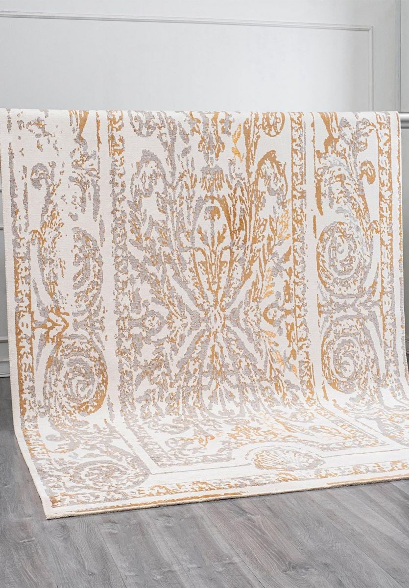 ARCADE GREY - MUSTARD - ECRU RUG