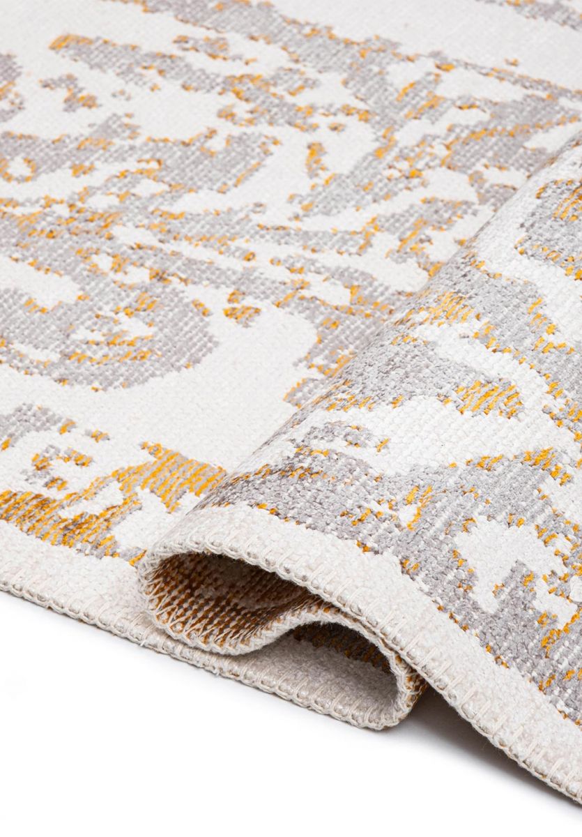 ARCADE GREY - MUSTARD - ECRU RUG