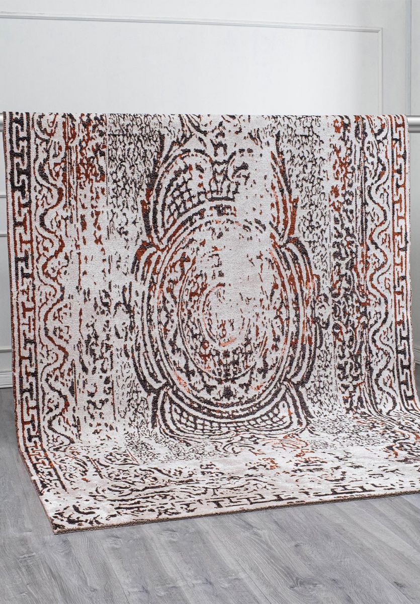 GORDION BLACK - RUST - BONE RUG