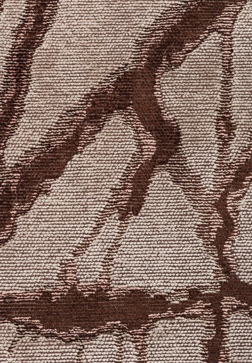 CRACK DARK BROWN - COPPER - CREAM RUG