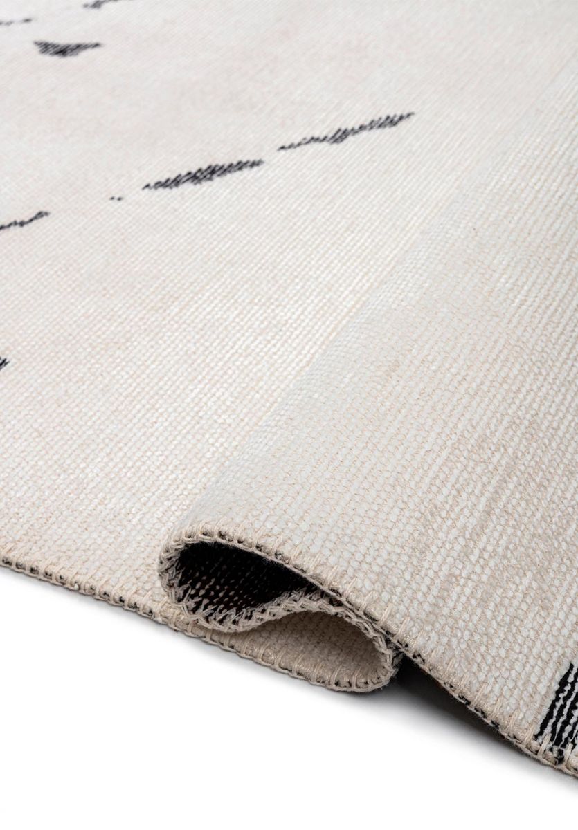 CRACK BLACK - DARK BROWN - WHITE RUG