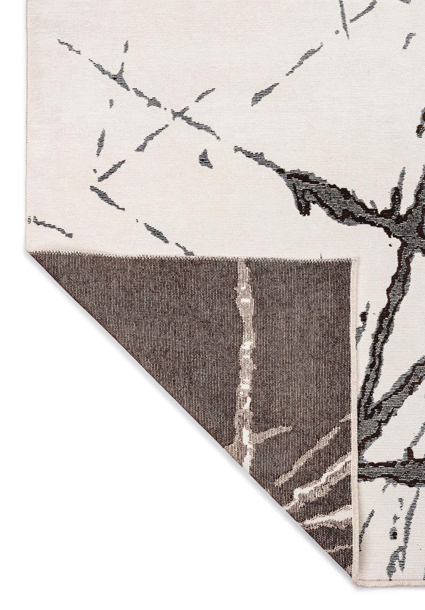 CRACK BLACK - DARK BROWN - WHITE RUG