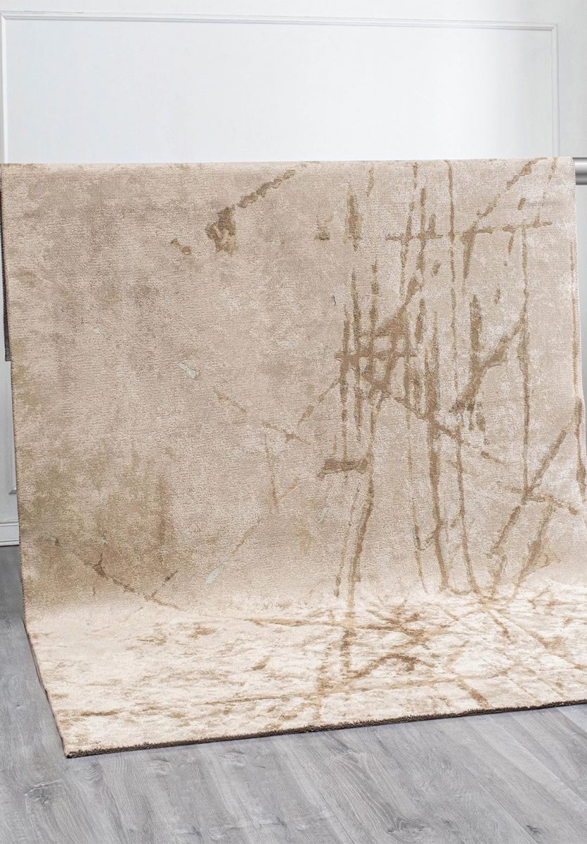 CRACK MINK - RIVER GREEN - BEIGE RUG