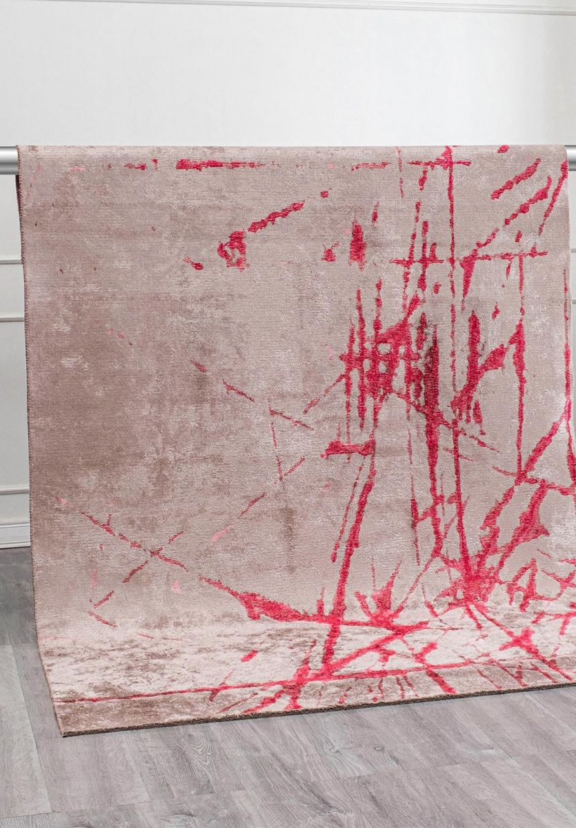 CRACK MAGENTA - PINK - GREY RUG