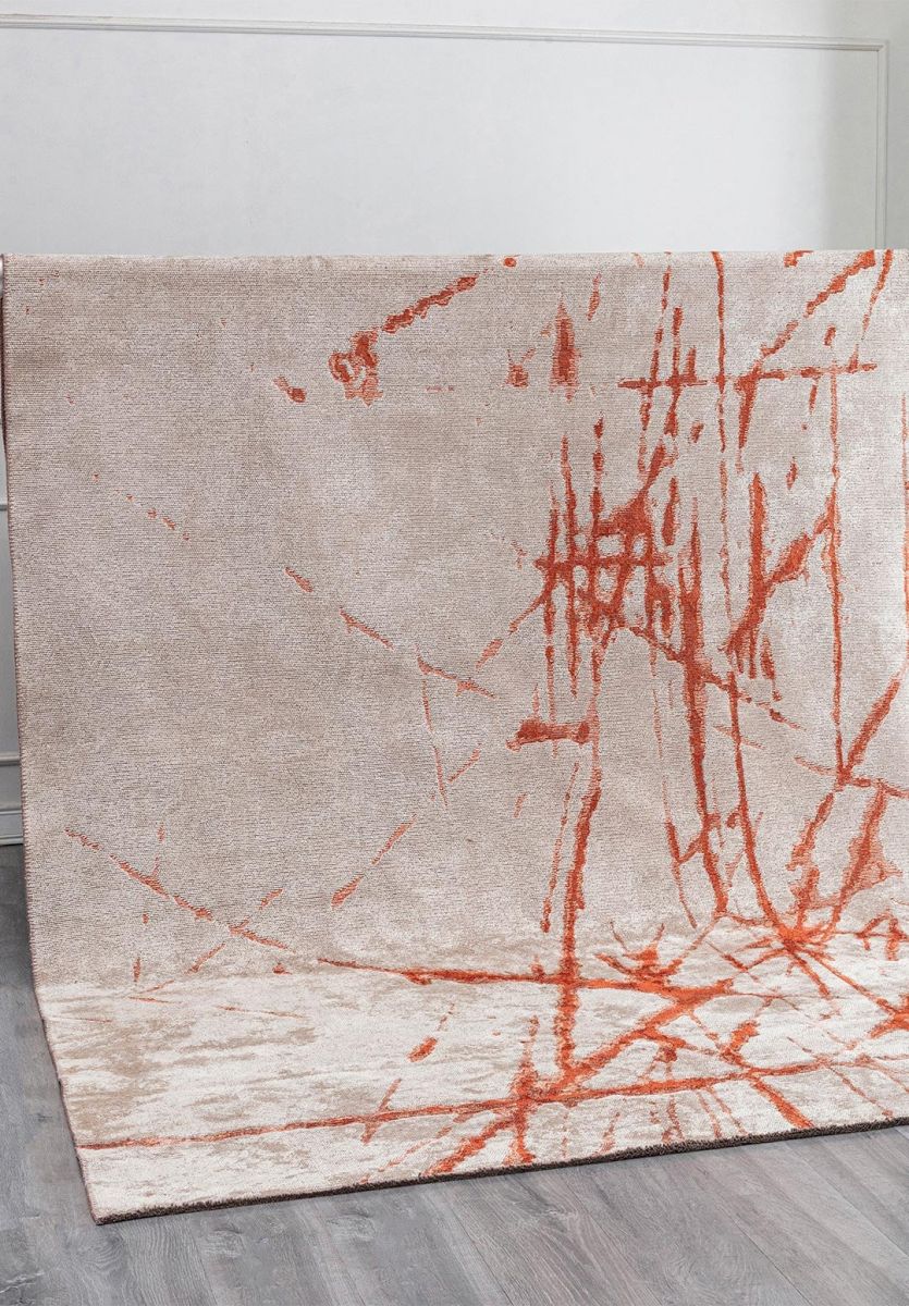 CRACK RUST - CREAM - BONE RUG