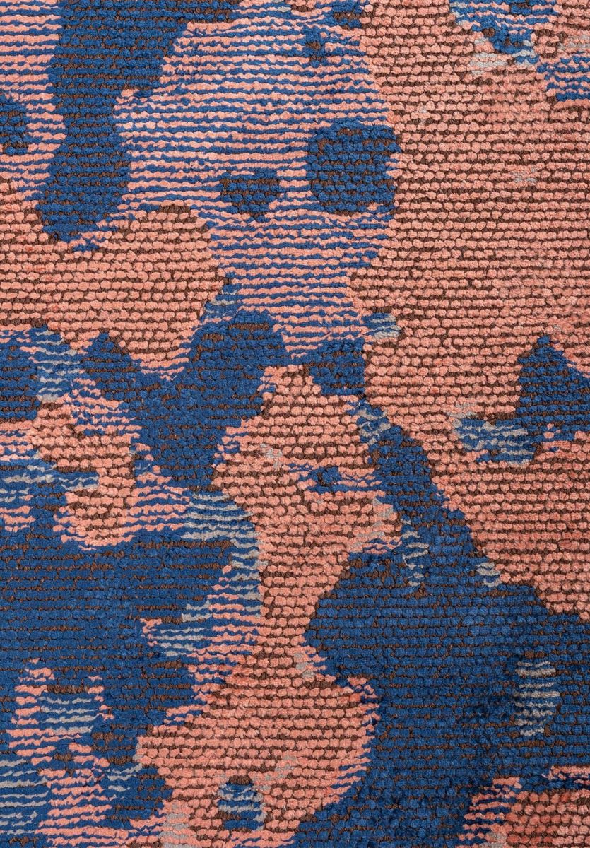 FLASH NAVY BLUE - GREY - LIGHT CORAL RUG