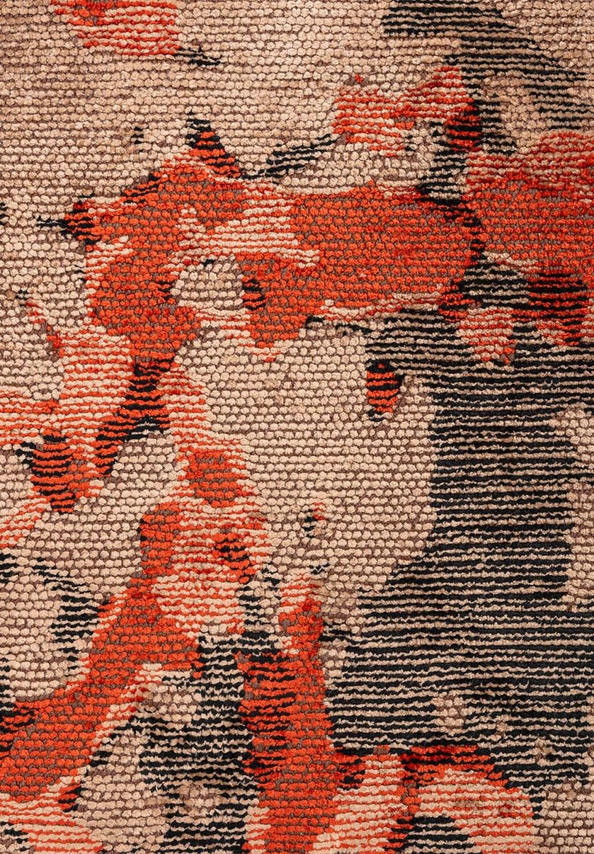 FLASH RUST - BLACK - DARK BEIGE RUG