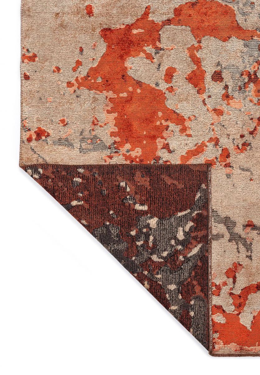 FLASH RUST - BLACK - DARK BEIGE RUG