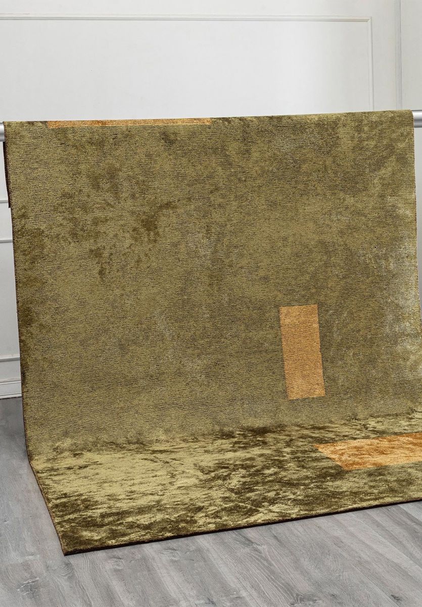 URBAN GREEN - GOLD - BLACK RUG