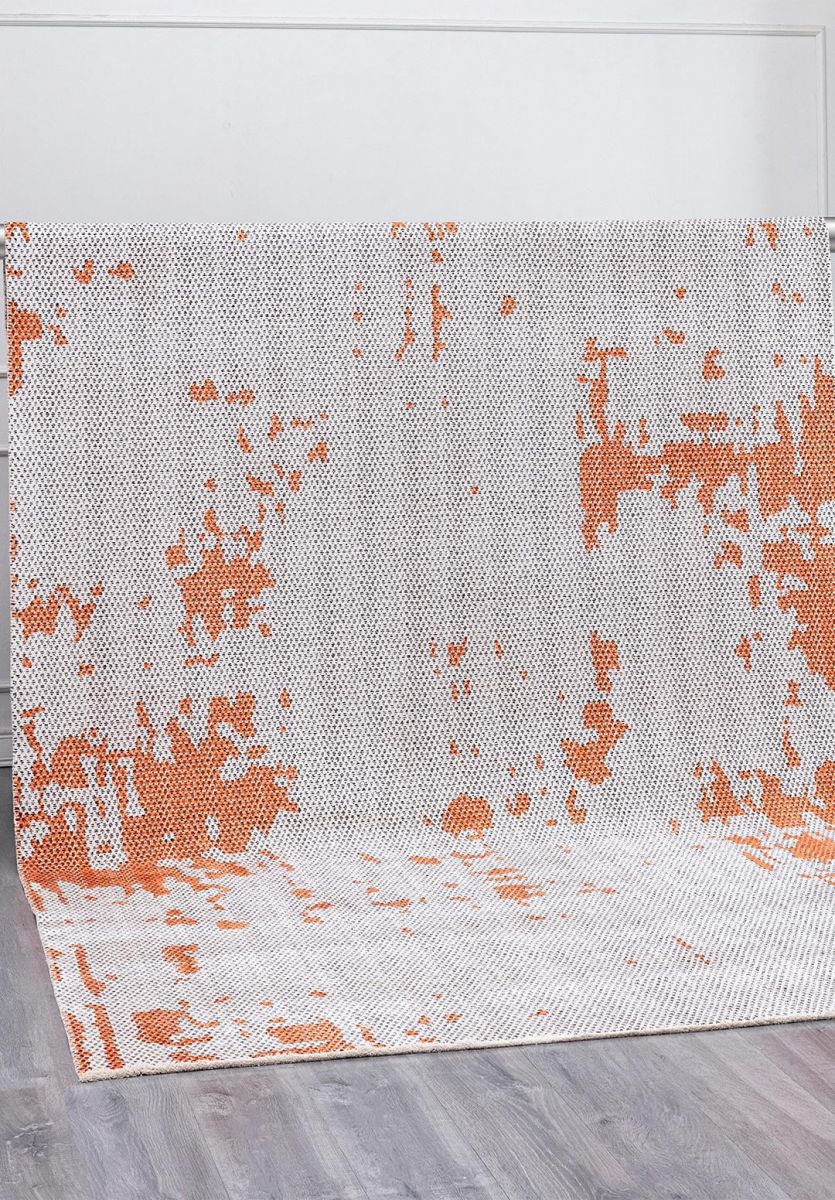 VERONA PEACH - BLACK - ECRU RUG