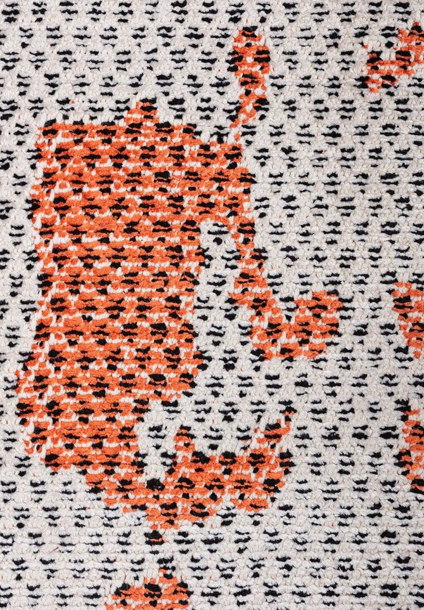 VERONA PEACH - BLACK - ECRU RUG