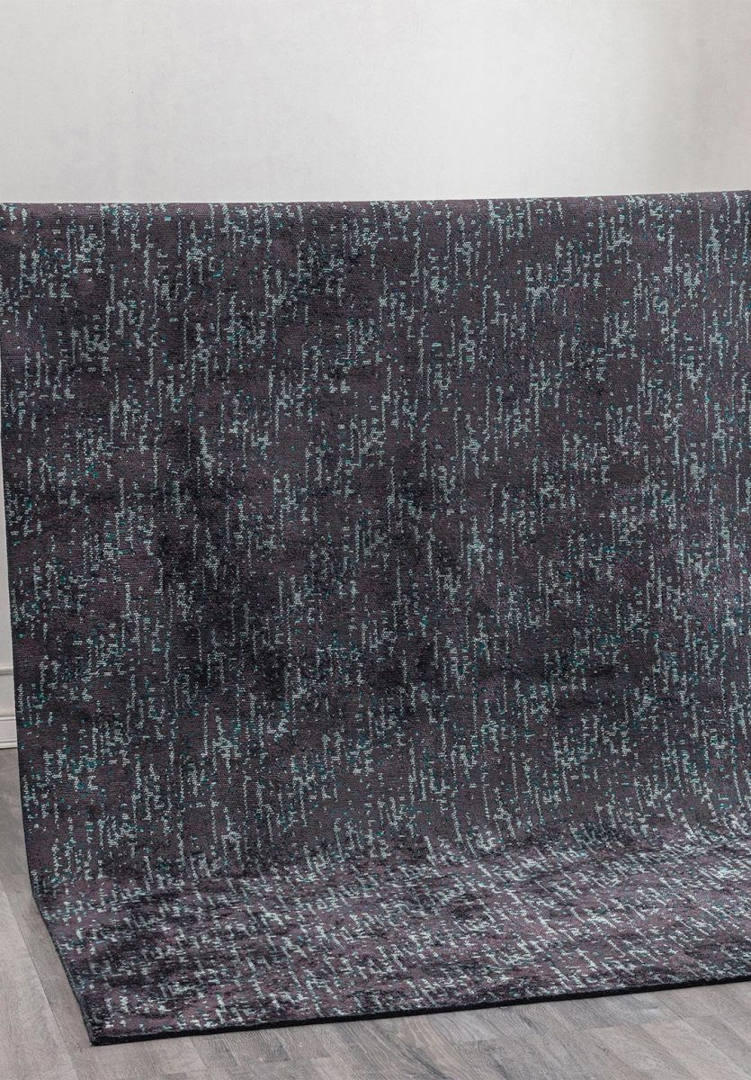 SOLSTICE CHARCOAL - DARK TURQUOISE - RIVER GREEN RUG