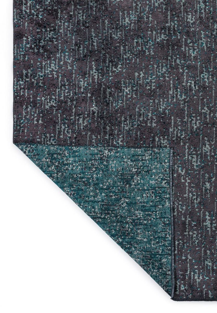 SOLSTICE CHARCOAL - DARK TURQUOISE - RIVER GREEN RUG