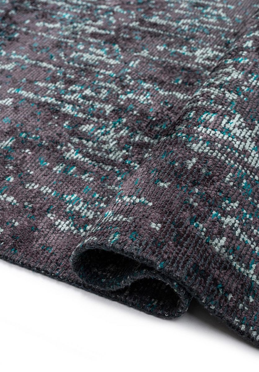 SOLSTICE CHARCOAL - DARK TURQUOISE - RIVER GREEN RUG