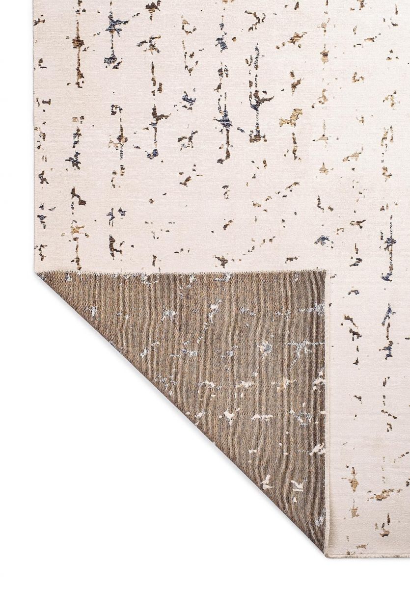 SCATTER DARK NAVY - LIGHT BROWN - ECRU RUG