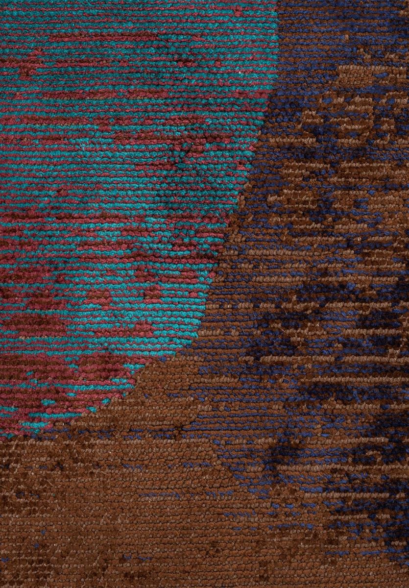 BLISS DARK BROWN - DARK NAVY - DARK TURQUOISE - CHERRY RUG