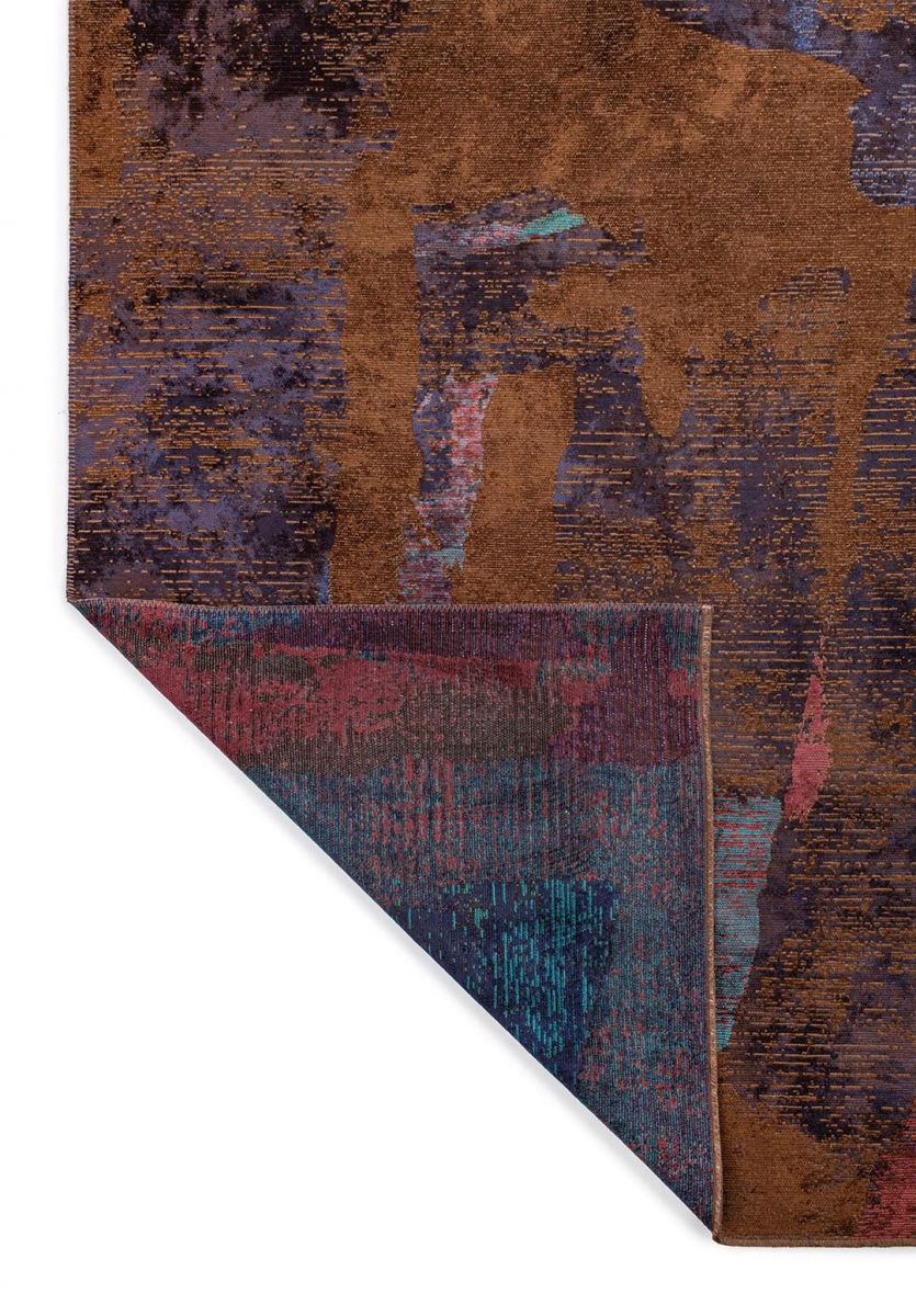 BLISS DARK BROWN - DARK NAVY - DARK TURQUOISE - CHERRY RUG