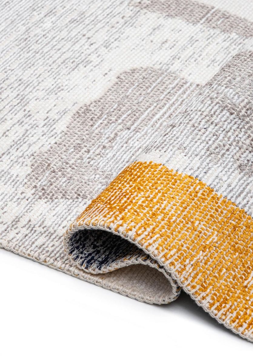 BLISS WHITE - GREY - MUSTARD - DARK NAVY RUG