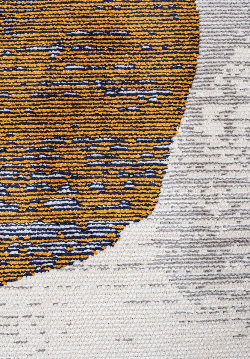 BLISS WHITE - GREY - MUSTARD - DARK NAVY RUG