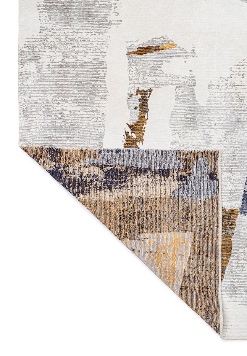 BLISS WHITE - GREY - MUSTARD - DARK NAVY RUG