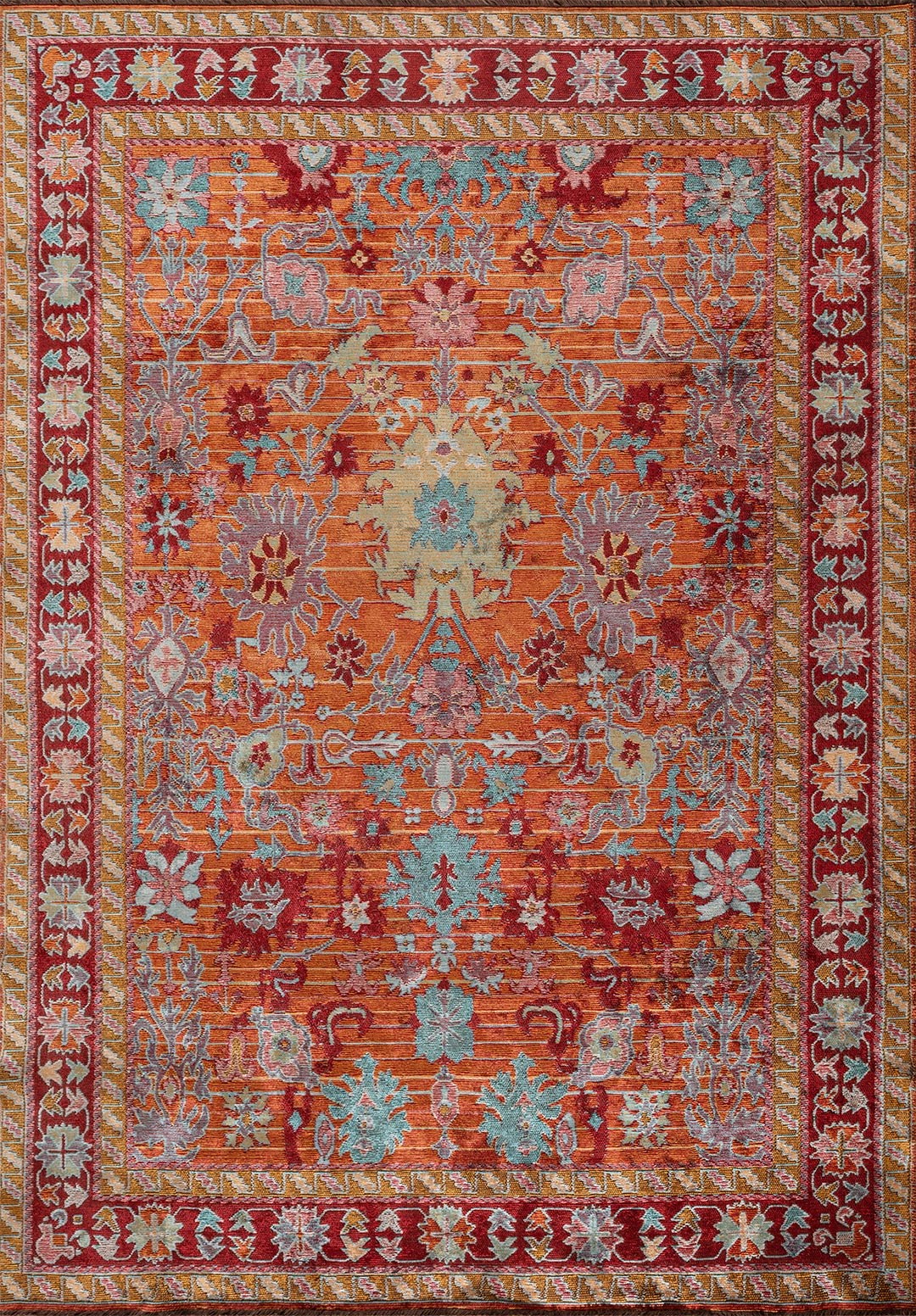 SPLENDOR BONE - MUSTARD - RED - TURQUOISE RUG - 1