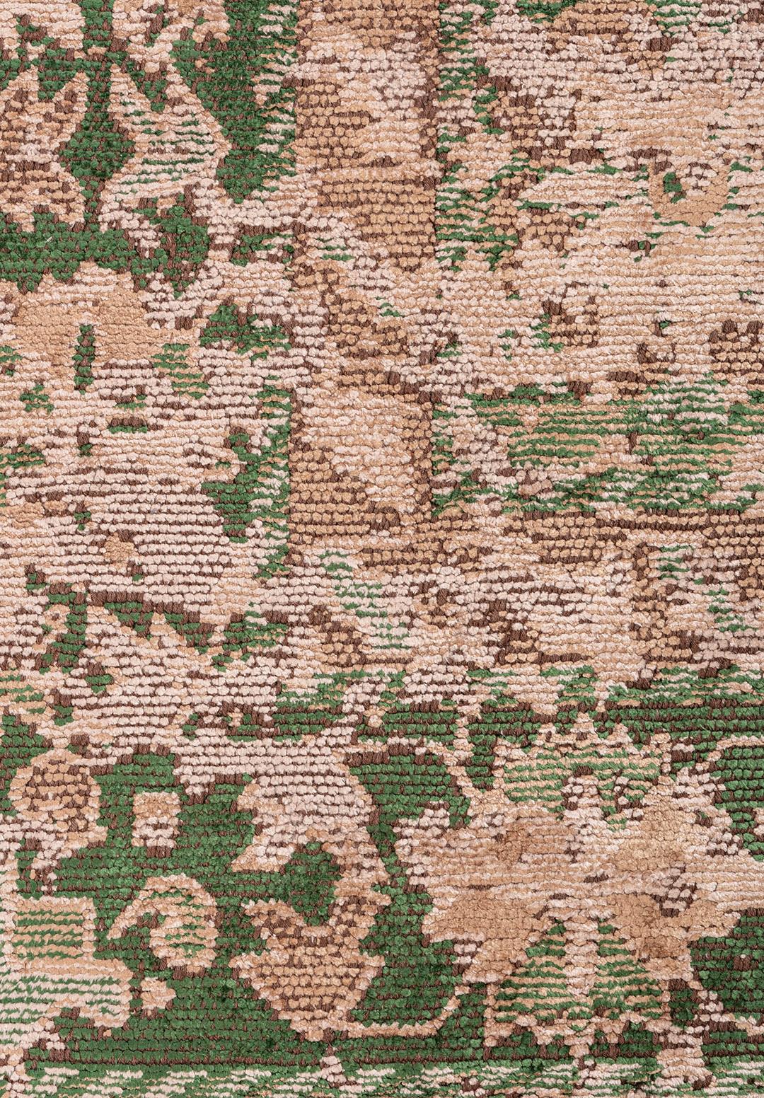 SPLENDOR ERA LIGHT CREAM - DARK BEIGE - FOREST GREEN - DARK BEIGE RUG