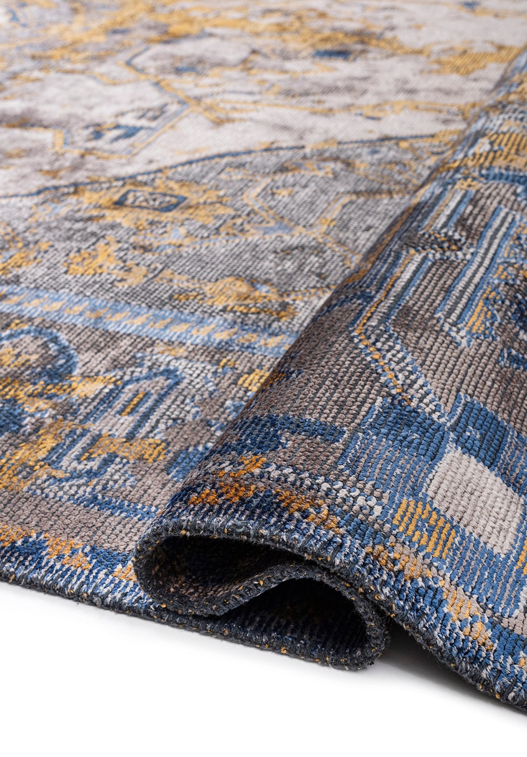 MONARCH ERA MUSTARD - DARK GREY - LIGHT GREY - NAVY BLUE RUG