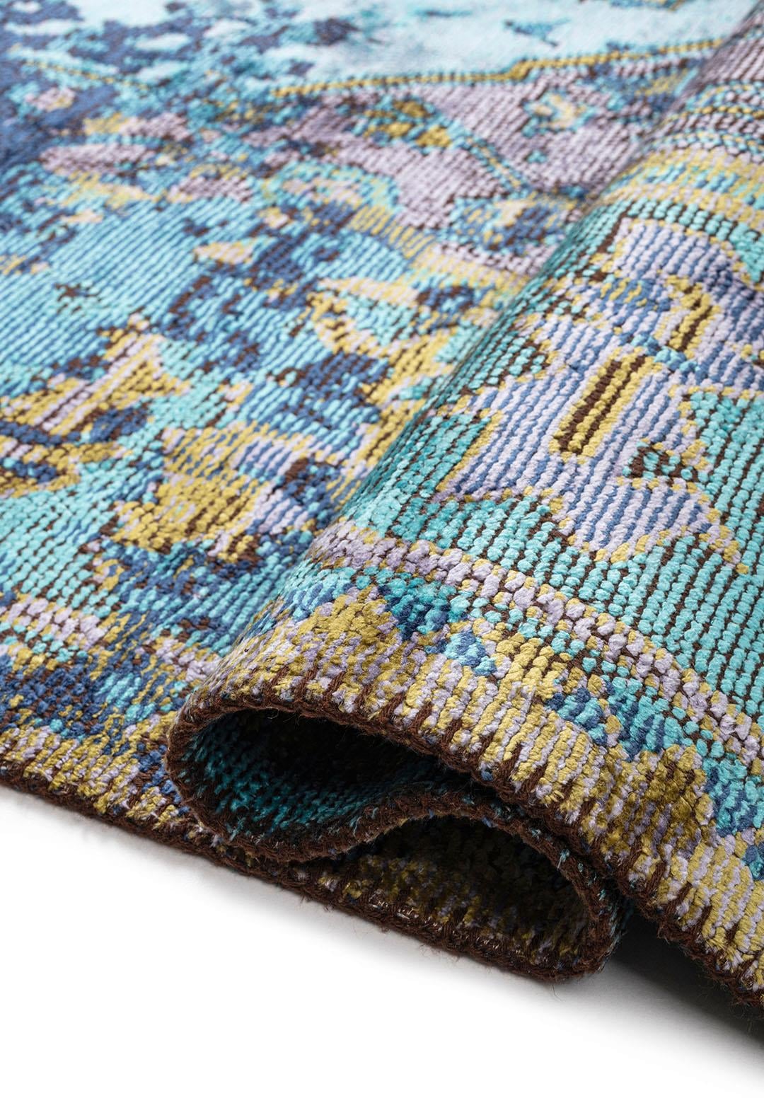 MONARCH ERA NAVY BLUE - TURQUOISE - LILAC - KIWI RUG