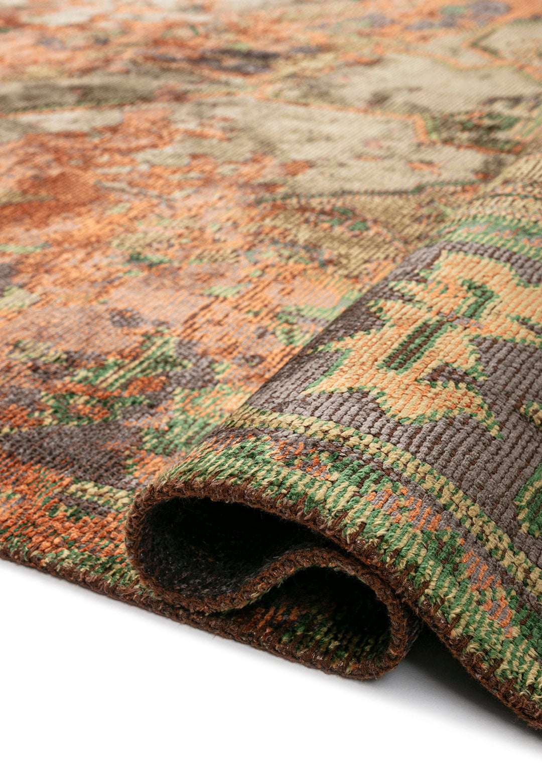 MONARCH ERA TERRA - ANTHRACITE - OLIVE GREEN - FOREST GREEN RUG