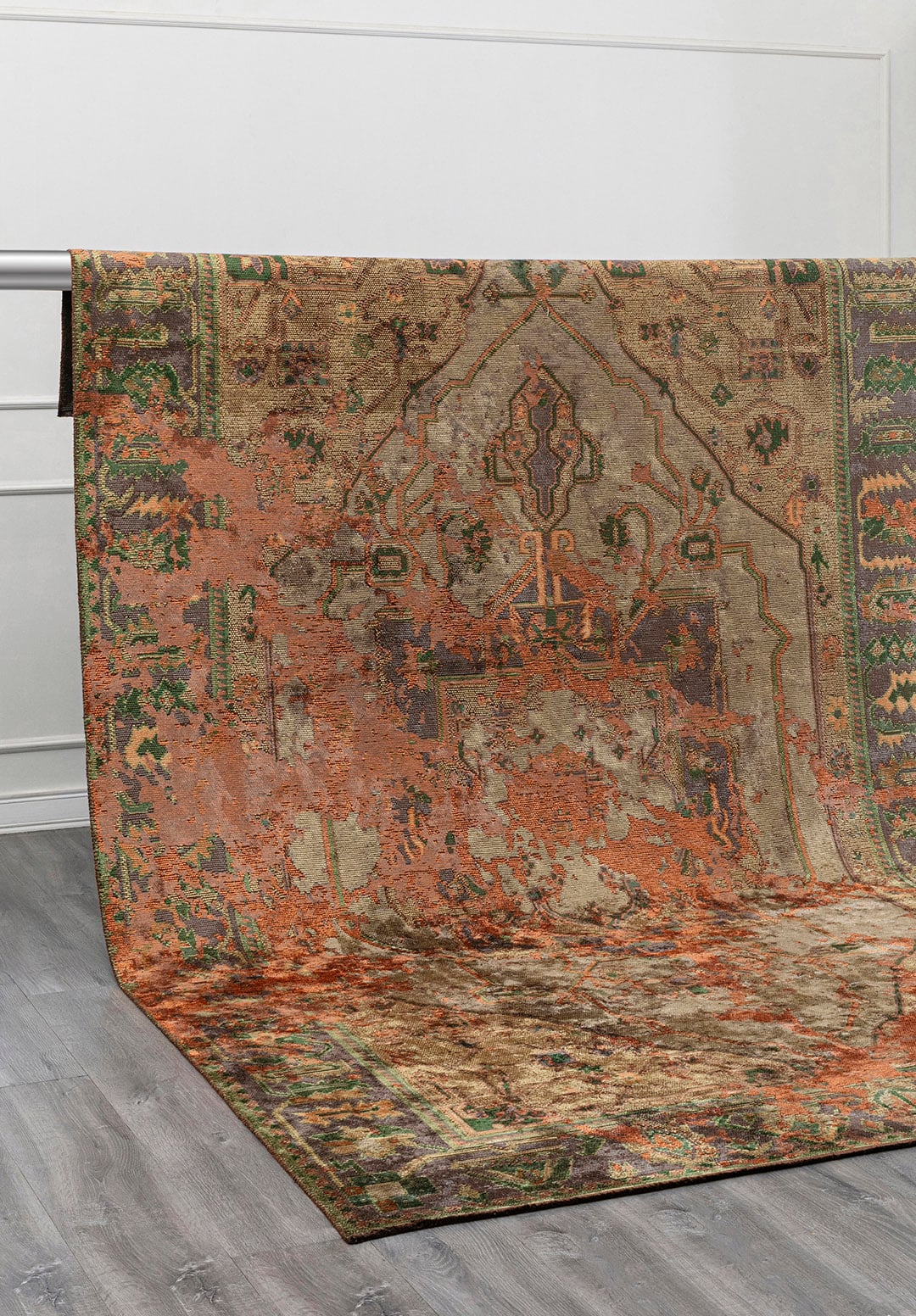 MONARCH ERA TERRA - ANTHRACITE - OLIVE GREEN - FOREST GREEN RUG