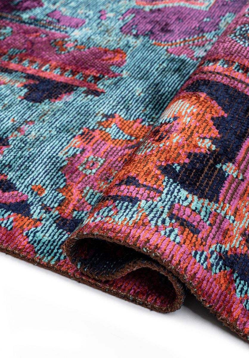 MONARCH ERA TURQUOISE - DARK NAVY - PURPLE - RUST RUG