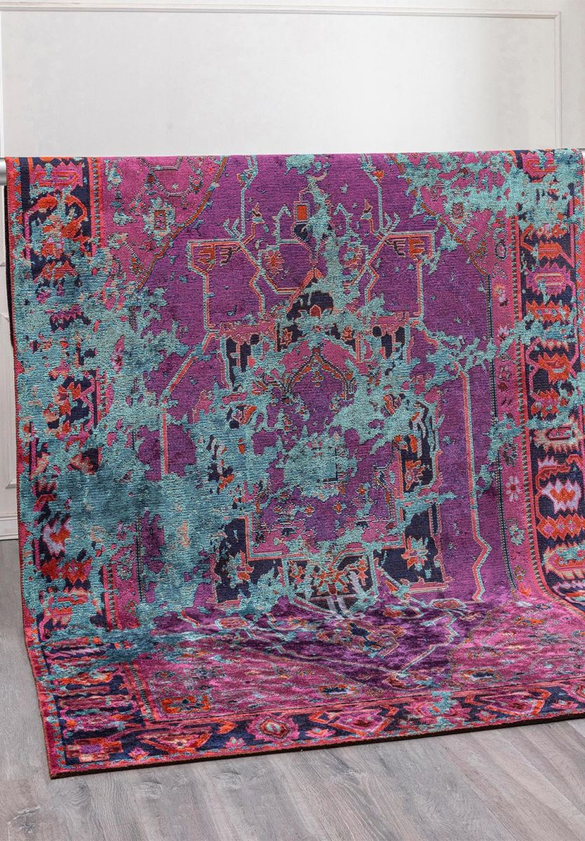 MONARCH ERA TURQUOISE - DARK NAVY - PURPLE - RUST RUG