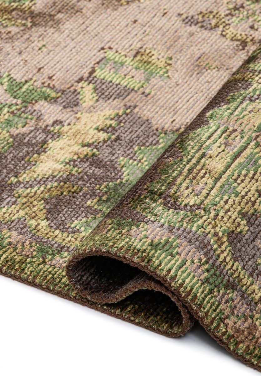 MONARCH ERA MINK - ANTHRACITE - GREEN - FOREST GREEN RUG