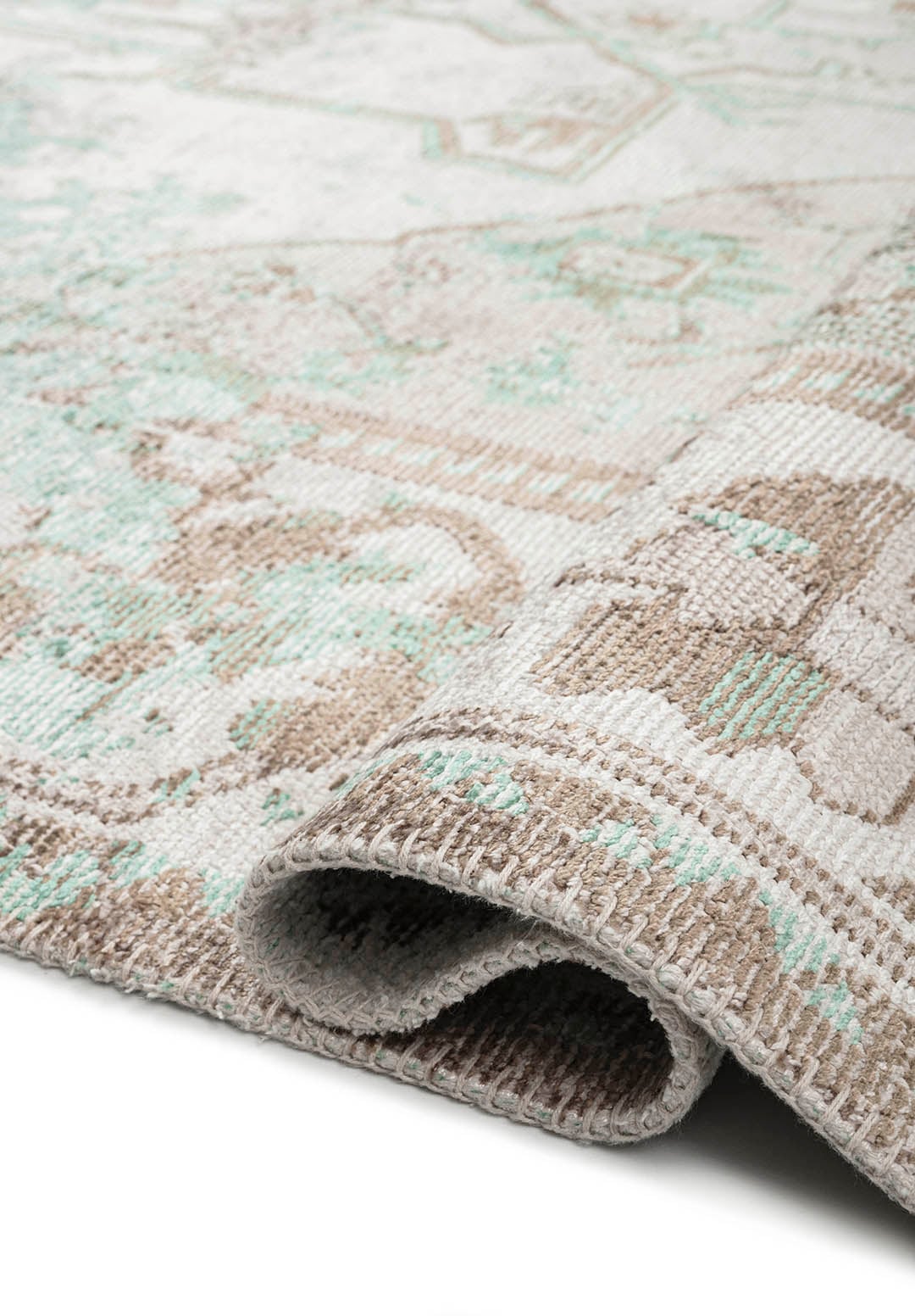 MONARCH ERA RIVER GREEN - ECRU - STONE - MINK RUG