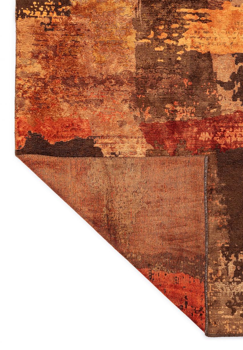 LUSH TERRA - CACAO - RUST - DARK BROWN - ORANGE - MUSTARD RUG